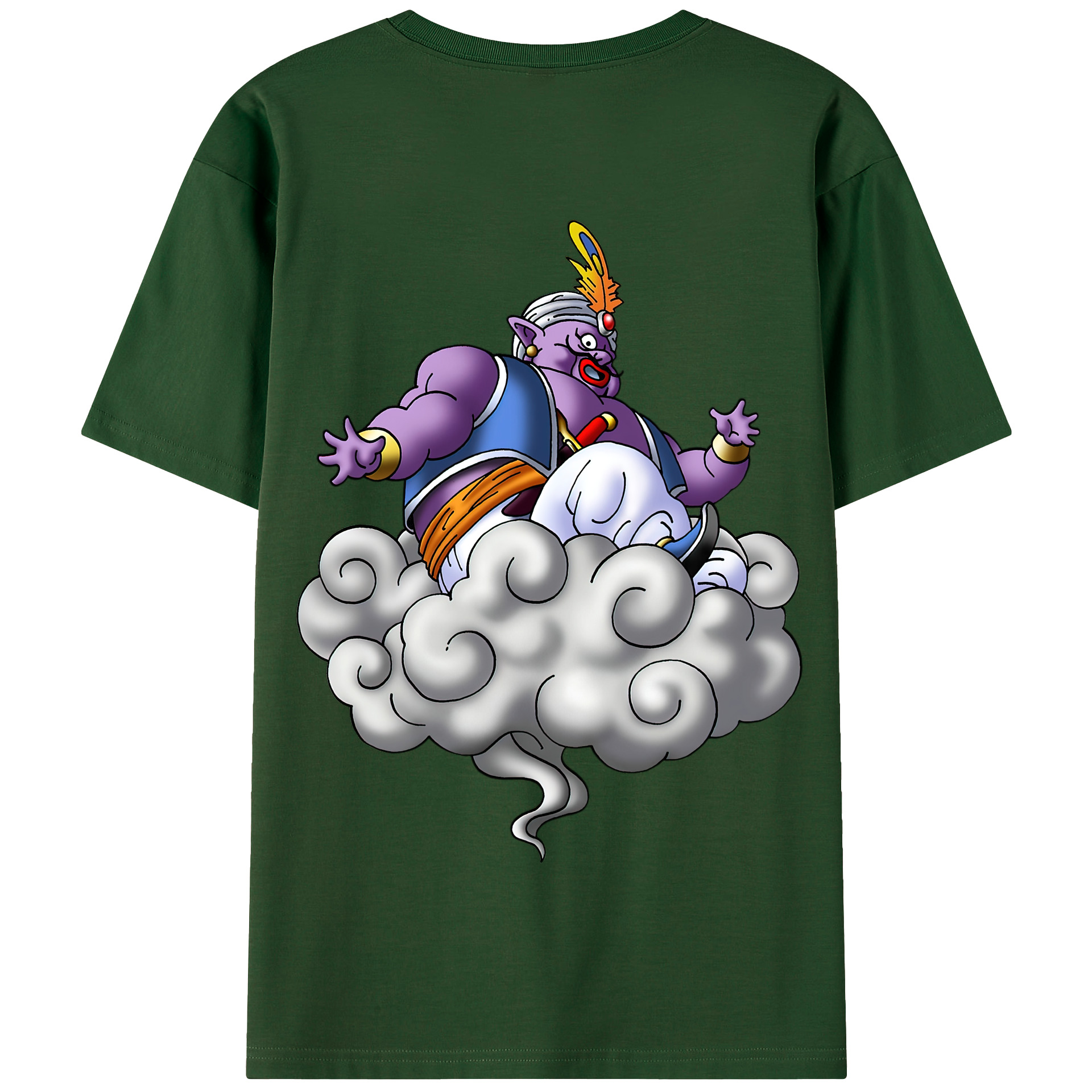 （画像用） ドラゴンクエスト Doragon Kuesuto Dragon Quest 綿100％半袖Tシャツ（背面プリント）